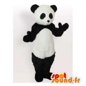 Mascot panda blanco y negro. Panda traje - MASFR006457 - Mascota de los pandas