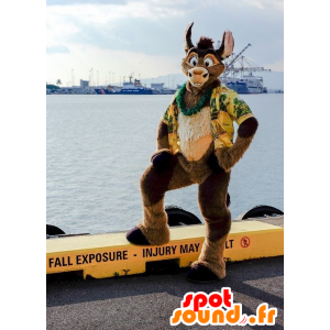 Rabbit mascot, brown dog, all hairy - MASFR21336 - Dog mascots