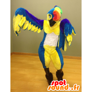 Papegøye maskot, flerfarget fugl - MASFR21342 - Mascot fugler