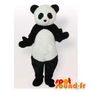 Panda mascot black and white. Panda costume - MASFR006457 - Mascot of pandas