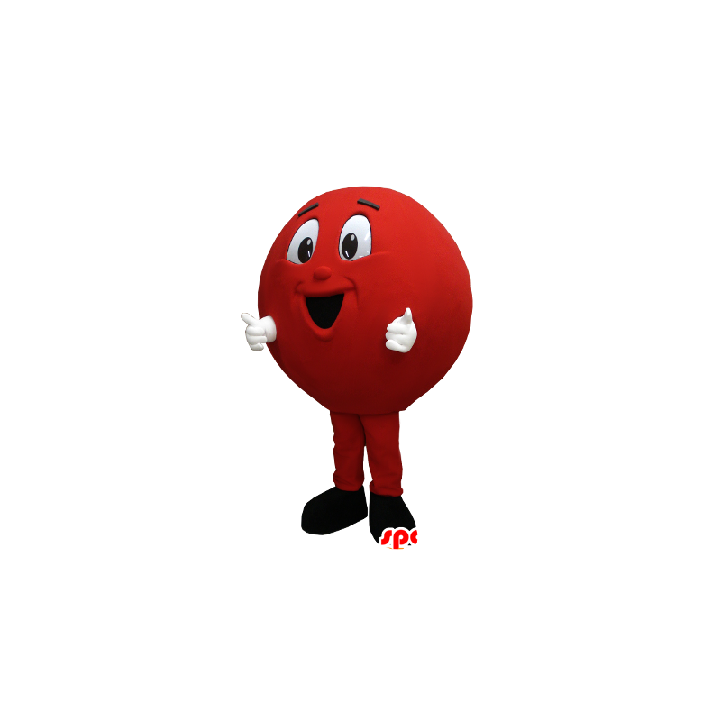 Mascot grote rode bal, kegelen, bal - MASFR21345 - mascottes objecten