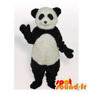 Sort og hvid panda maskot. Panda kostume - Spotsound maskot