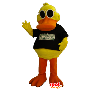 Amarillo y naranja mascota pato con gafas de sol - MASFR21366 - Mascota de los patos