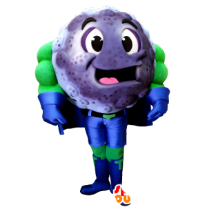 Mascot mirtilo, super-herói groselha roupa - MASFR21367 - super-herói mascote
