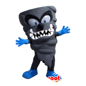 Flash mascot, gray swirl, gray monster - MASFR21371 - Monsters mascots