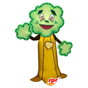 Mascot muotoinen jättiläinen puu, ruskea, keltainen ja vihreä - MASFR21373 - maskotteja kasvit