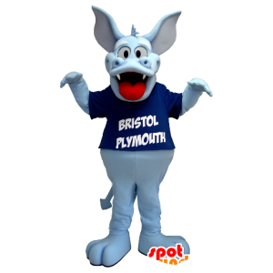 Smok maskotka jasnoniebieski, słodkie i miłe - MASFR21375 - smok Mascot