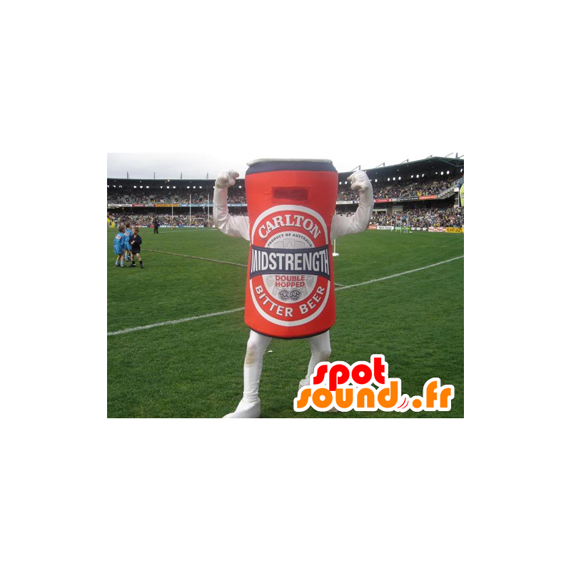 Spole maskot rød øl giganten - MASFR21376 - Maskoter Flasker