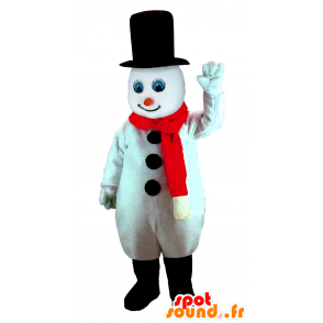 Schneemann-Maskottchen in natürlicher Größe - MASFR21392 - Weihnachten-Maskottchen