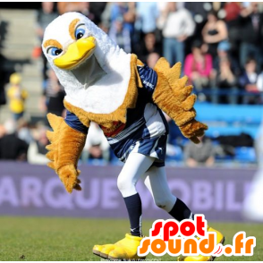 Mascot pássaro, águia, marrom, branco e amarelo - MASFR21409 - aves mascote