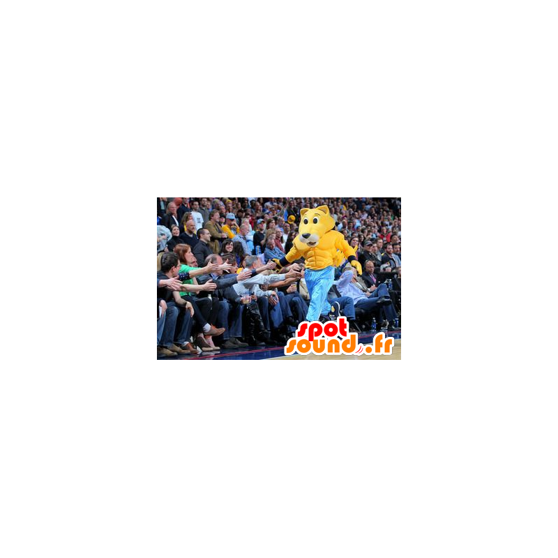 Lupo mascotte, tigre, cane giallo, molto muscoloso - MASFR21425 - Mascotte tigre Lupo mascotte, tigre, cane giallo, molto muscoloso - MASFR21425 - Mascotte tigre