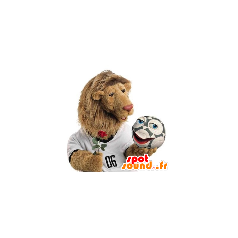 Lion mascot with a big hairy mane - MASFR21439 - Lion mascots