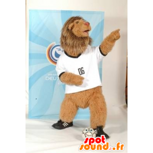 Leone mascotte con una grande criniera peloso - MASFR21439 - Mascotte Leone