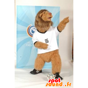 Mascotte de lion avec une grande crinière poilue - MASFR21439 - Mascottes Lion