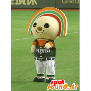 Mascot farverig snemand, 7 Eleven - Spotsound maskot kostume