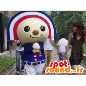 Mascot farverig snemand, 7 Eleven - Spotsound maskot kostume