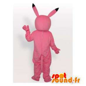 Pink Pikachu maskot, berömd seriefigur - Spotsound maskot