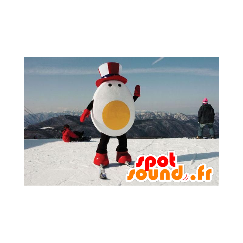 Mascote ovo gigante com um chapéu republicano - MASFR21458 - Mascotes de frutas e legumes