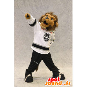 Bruin Mascotte van de Leeuw, met grote harige manen - MASFR21466 - Lion Mascottes