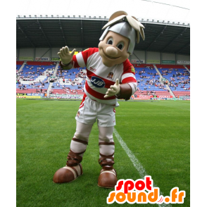 Knight Mascot s sluchátka a vintage boty - MASFR21472 - Maskoti Knights