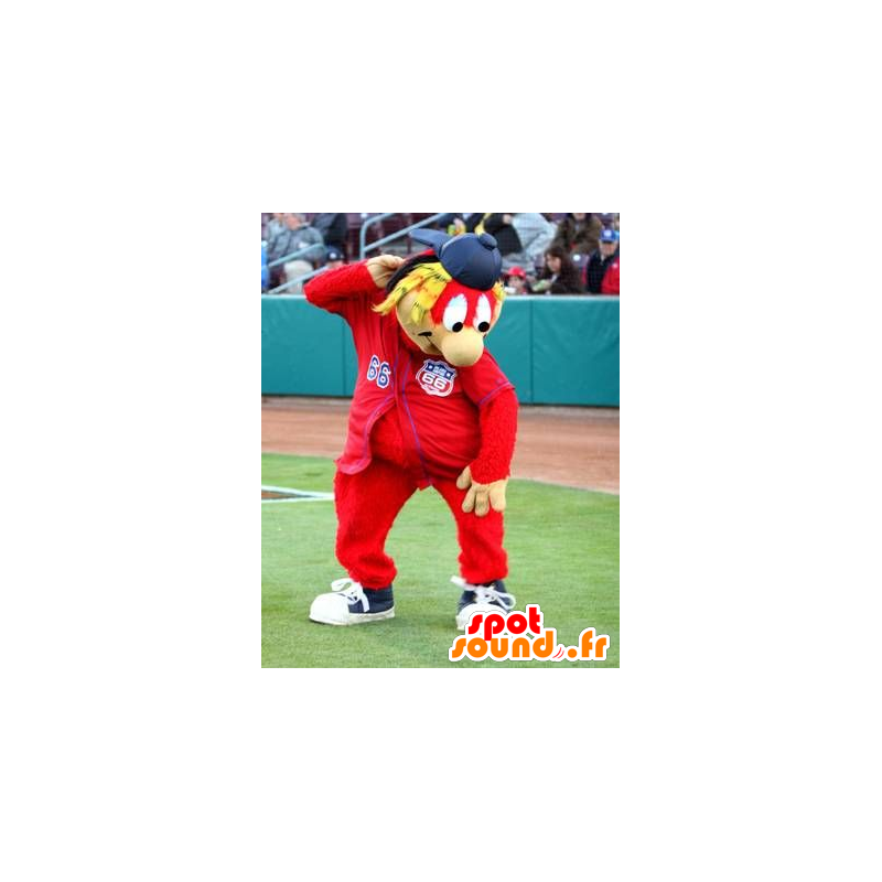 Mascot rote Mann mit gefärbten Haaren - MASFR21476 - Maskottchen nicht klassifizierte