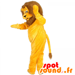 Mascotte de lion jaune et marron - MASFR21478 - Mascottes Lion