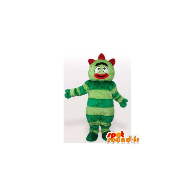 Groene monster mascotte. Green vermomming elke harige - MASFR006464 - mascottes monsters