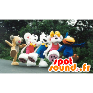 5 mascottes Diddl met zijn vriendin en zijn vrienden - MASFR21489 - Niet-ingedeelde Mascottes