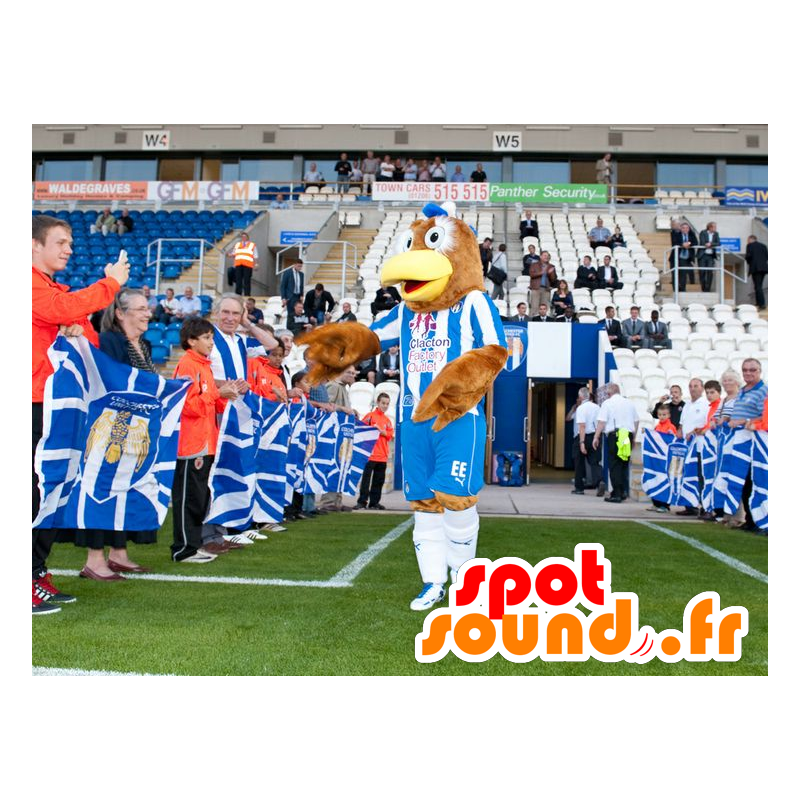 Mascot bruine vogel, wit en geel - MASFR21491 - Mascot vogels