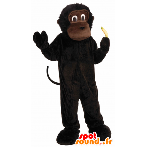Brązowy małpa maskotka, szympans, goryl mały - MASFR21502 - maskotki Goryle