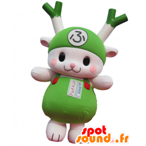 Mascot alho-porro verde e branco, coelho, vegetal verde - MASFR21520 - coelhos mascote