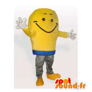 Mascotte jaune souriante. Costume smiley - MASFR006466 - Mascottes non-classées
