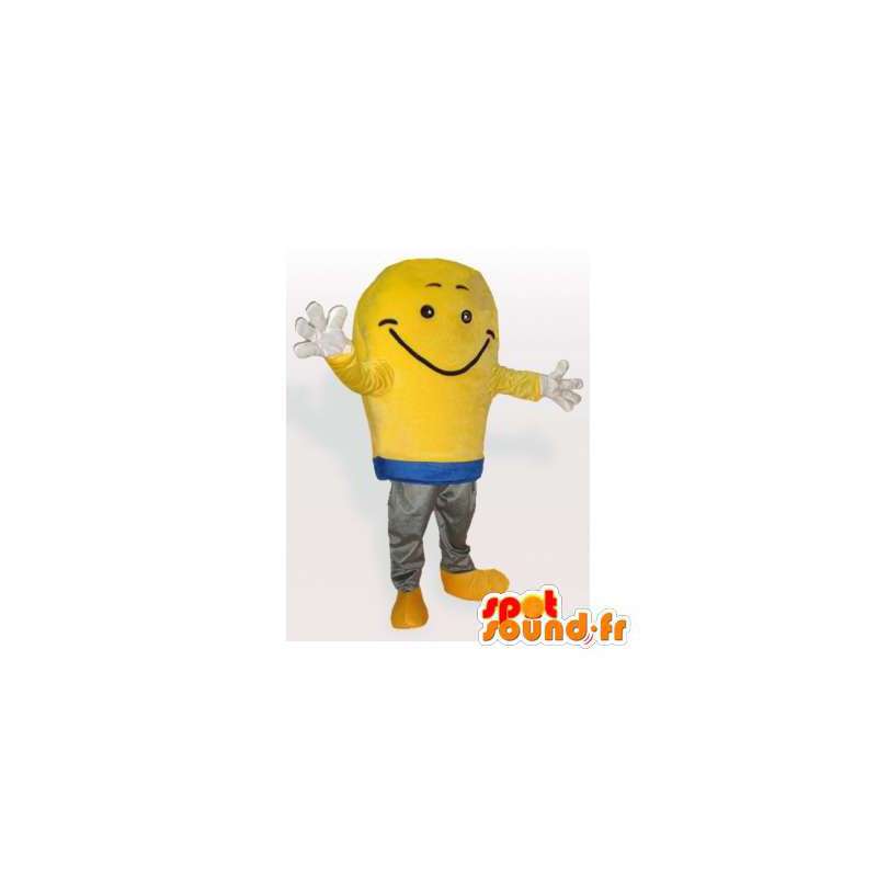 Leende gul maskot. Smiley kostym - Spotsound maskot
