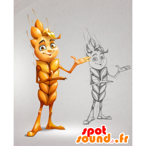 Mascotte d'épi de maïs jaune et géant - MASFR21541 - Mascotte de légumes