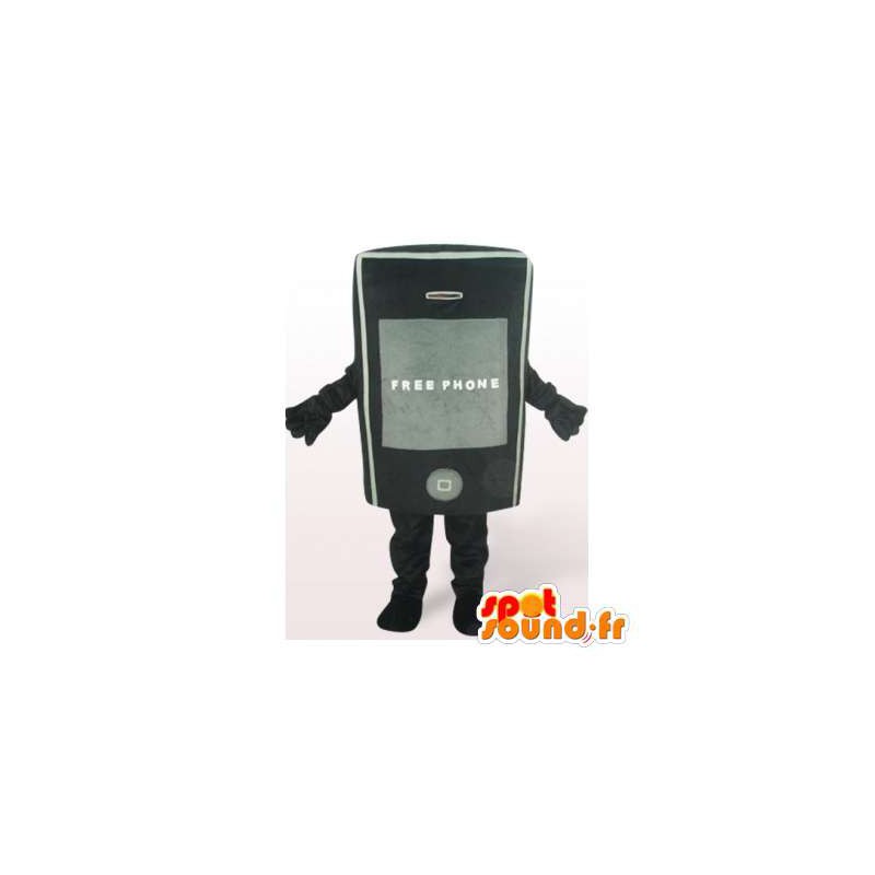 Maskottchen-Handy schwarz. Kostüm Zell - MASFR006467 - Maskottchen der Telefone