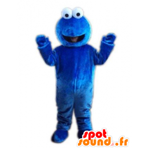 Mascot blå monster med utstående øyne - MASFR21561 - Maskoter monstre