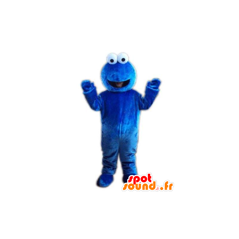 Mascot blauw monster met uitpuilende ogen - MASFR21561 - mascottes monsters