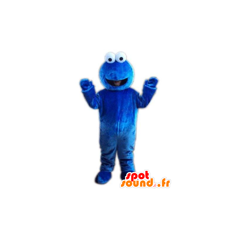 Mascot blå monster med utstående øyne - MASFR21561 - Maskoter monstre