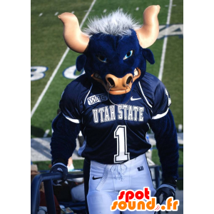 Sonni maskotti, sininen Buffalo, jättiläinen ja vaikuttava - MASFR21562 - Mascotte de Taureau