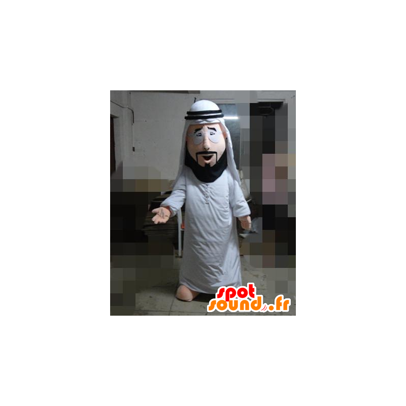 Sultan Mascot valkoinen mekko - MASFR21597 - Mascottes Humaines