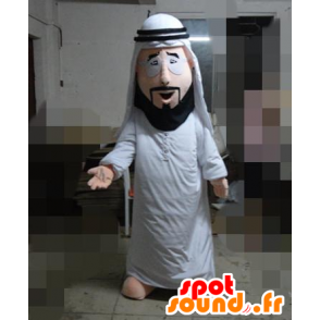Sultan maskot, i hvidt tøj - Spotsound maskot kostume