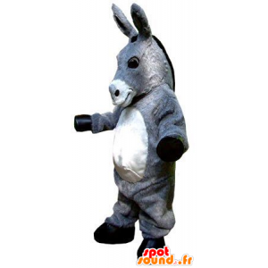Mascotte d'âne gris et blanc, géant - MASFR21601 - Animaux de la ferme
