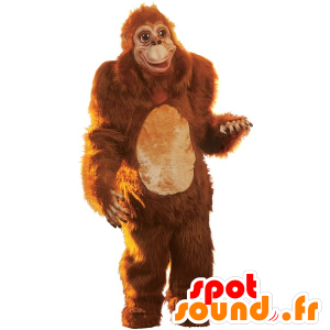 Brun apa maskot, all hårig gorilla - Spotsound maskot