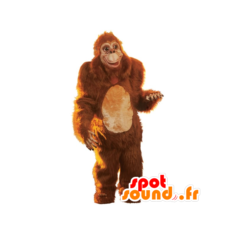 Mono mascota marrón, todo gorila peludo - MASFR21611 - Mascotas de gorila