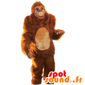 Apina maskotti ruskea, kaikki karvainen gorilla - MASFR21611 - Mascottes de Gorilles