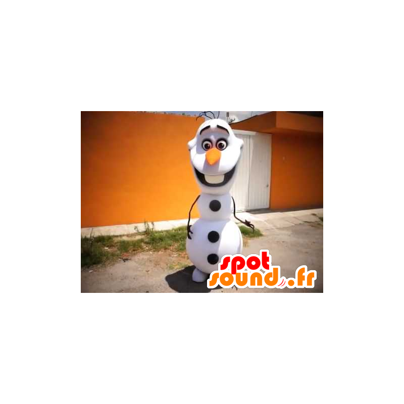 Bianco e nero Snowman mascotte - MASFR21618 - Mascotte di Natale