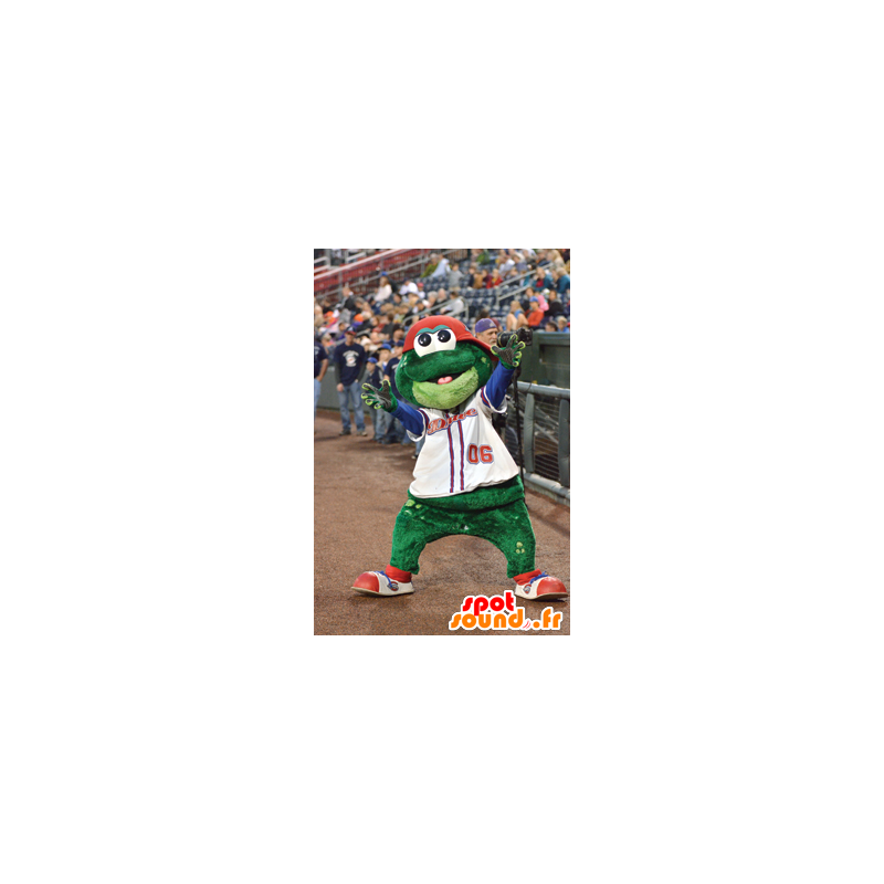 Frog mascot, smiling and funny - MASFR21622 - Mascots frog