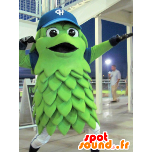 Grønn frukt maskot, smiler vegetabilsk - MASFR21624 - vegetabilsk Mascot
