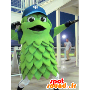 Mascote da fruta verde, vegetal sorrindo - MASFR21624 - Mascot vegetal