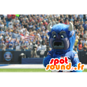 Buffels mascotte, blauwe stier, alle harige - MASFR21631 - Mascot Bull